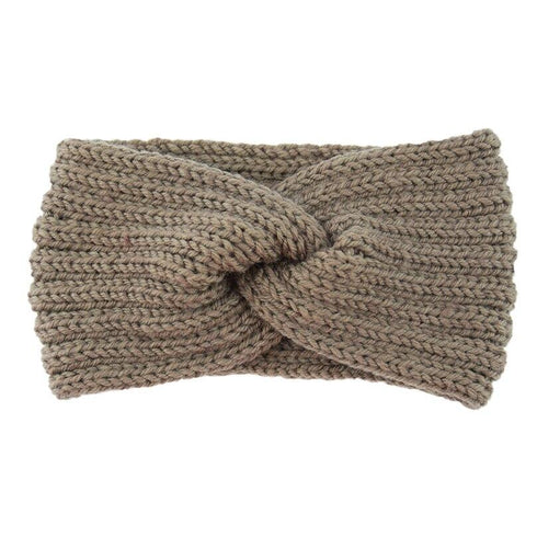 Bandeau cheveux torsadé en laine côtelée modèle Masha